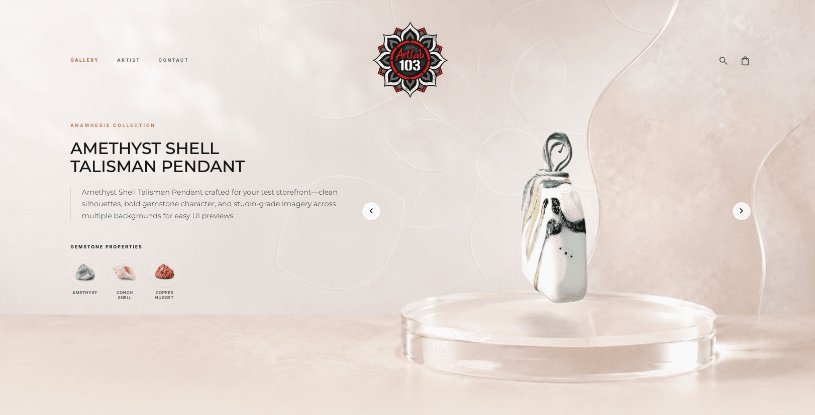Artisan jewelry store redesign concept